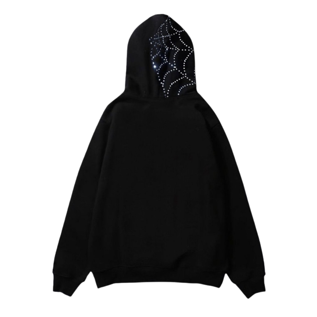 HYPExSTORE® DRAC RHINESTONE ZIPPER HOODIE