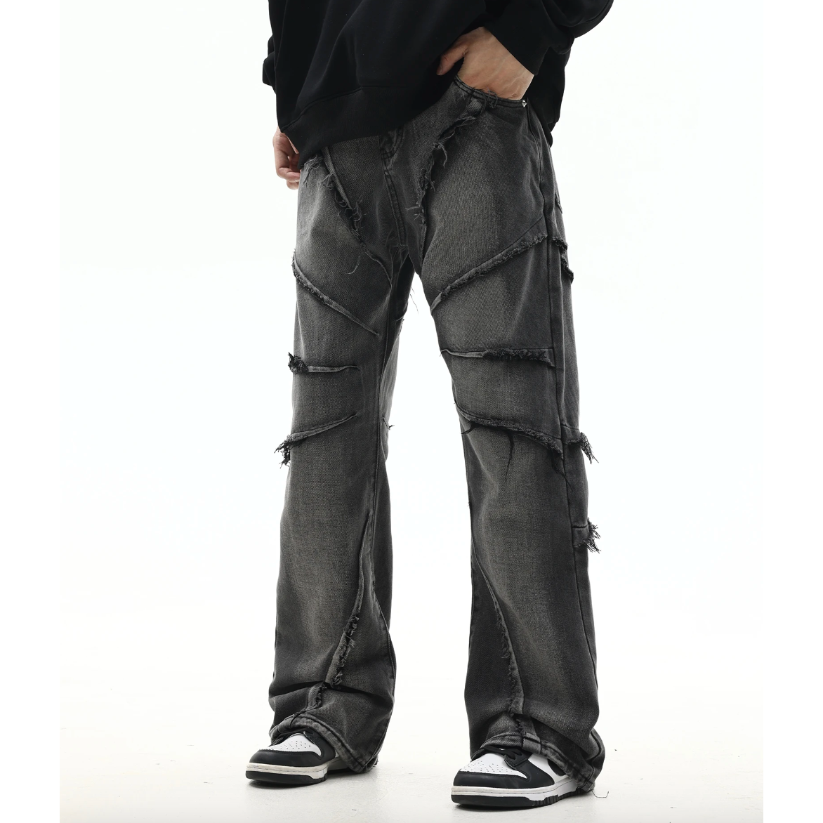 HYPExSTORE® FRAYED BAGGY JEANS