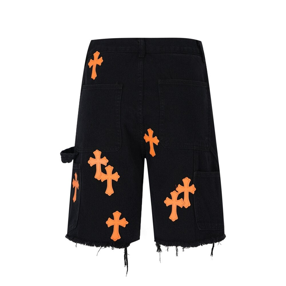 HYPExSTORE® FRAYED CROSSLINE SHORTS