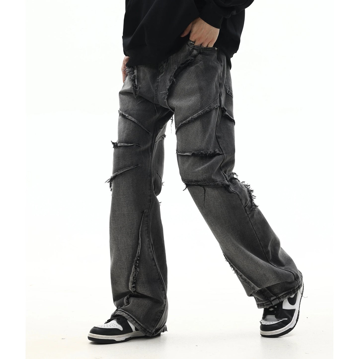 HYPExSTORE® FRAYED BAGGY JEANS