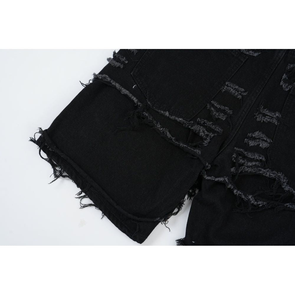 HYPExSTORE® RIPPED DENIM SHORTS