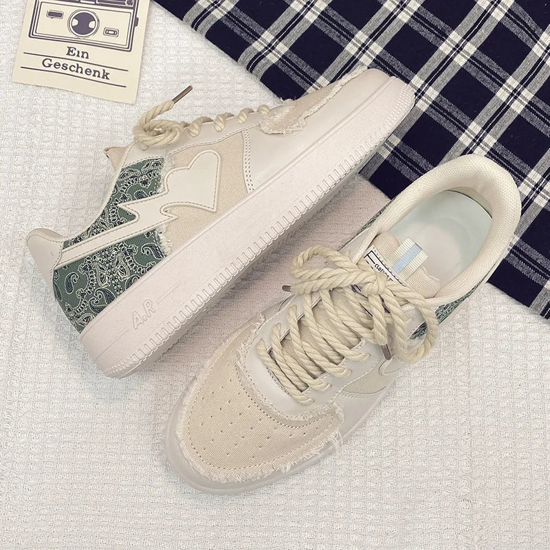 HYPExSTORE® RETRO HEARTED LOW TOP SNEAKER