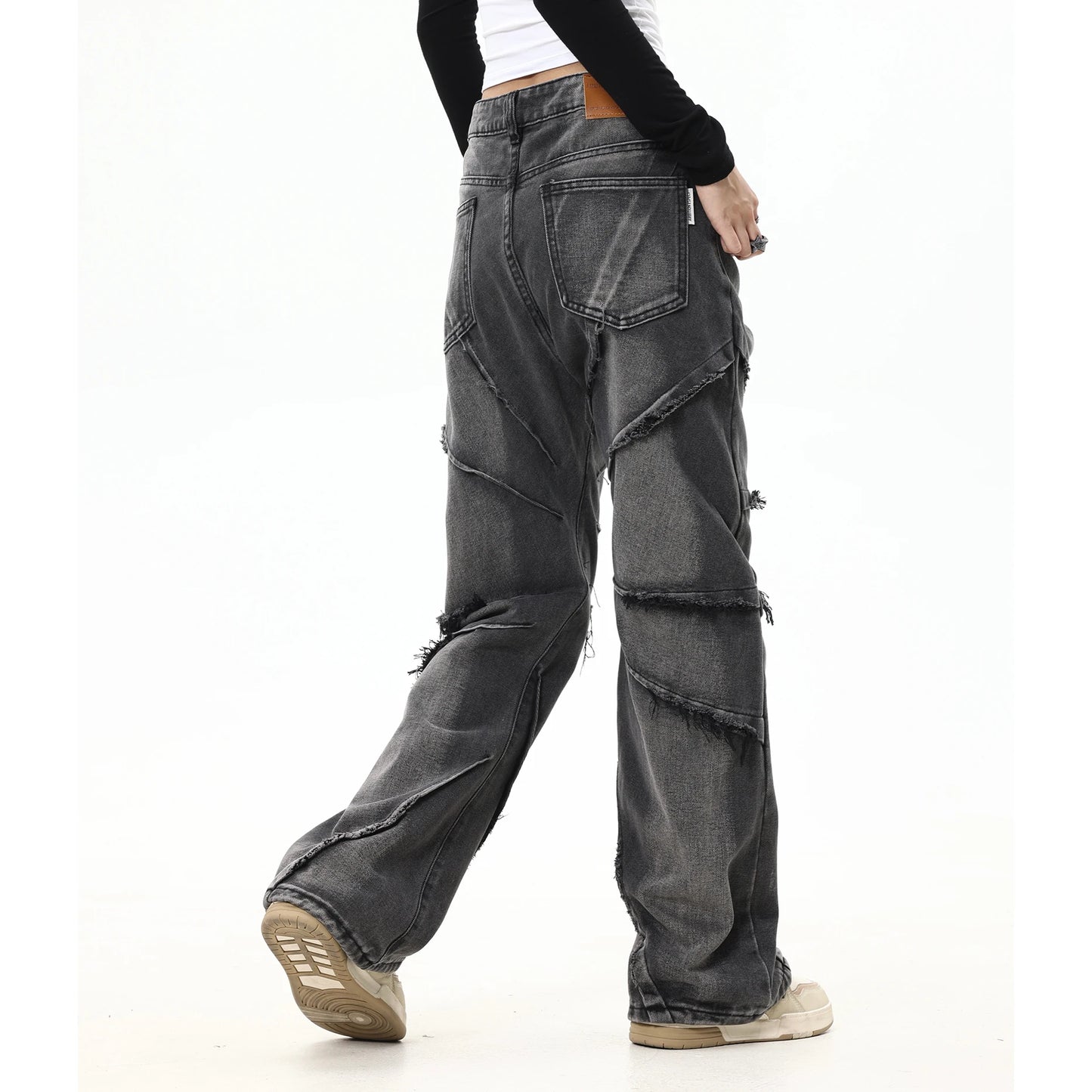 HYPExSTORE® FRAYED BAGGY JEANS