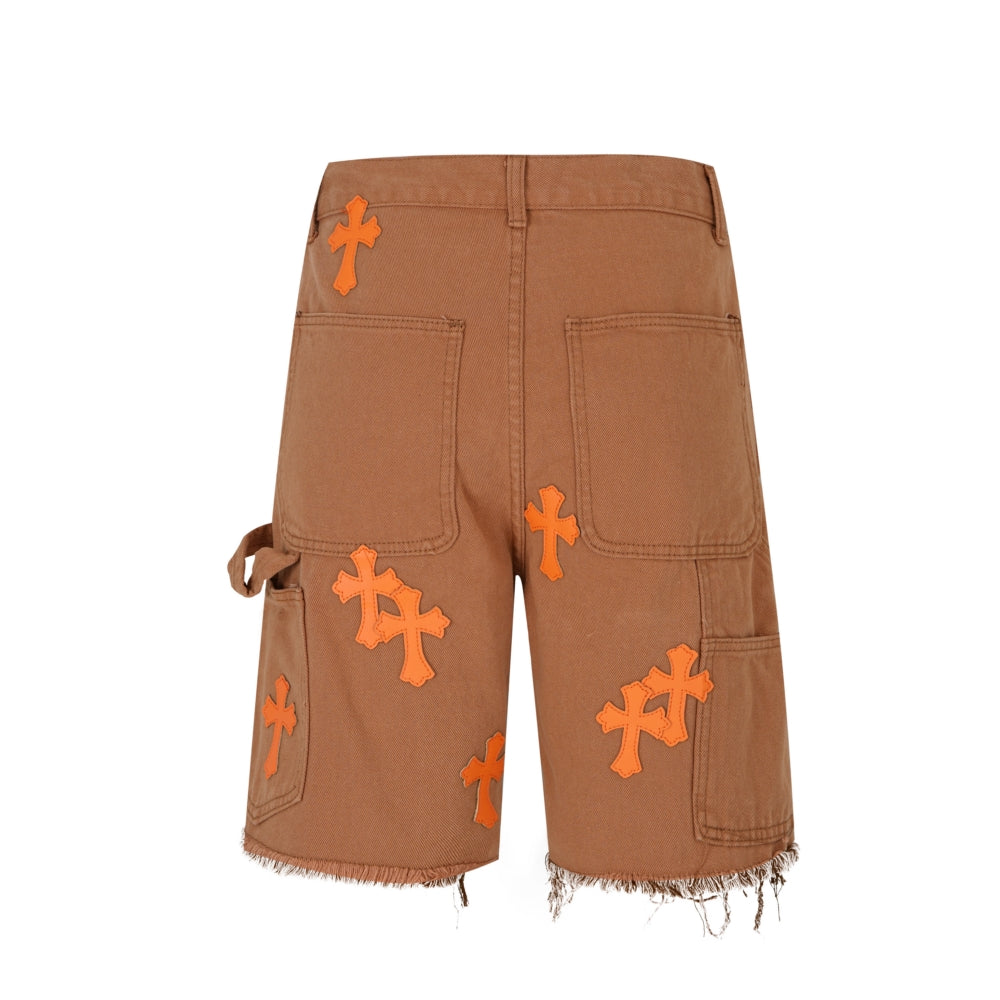 HYPExSTORE® FRAYED CROSSLINE SHORTS