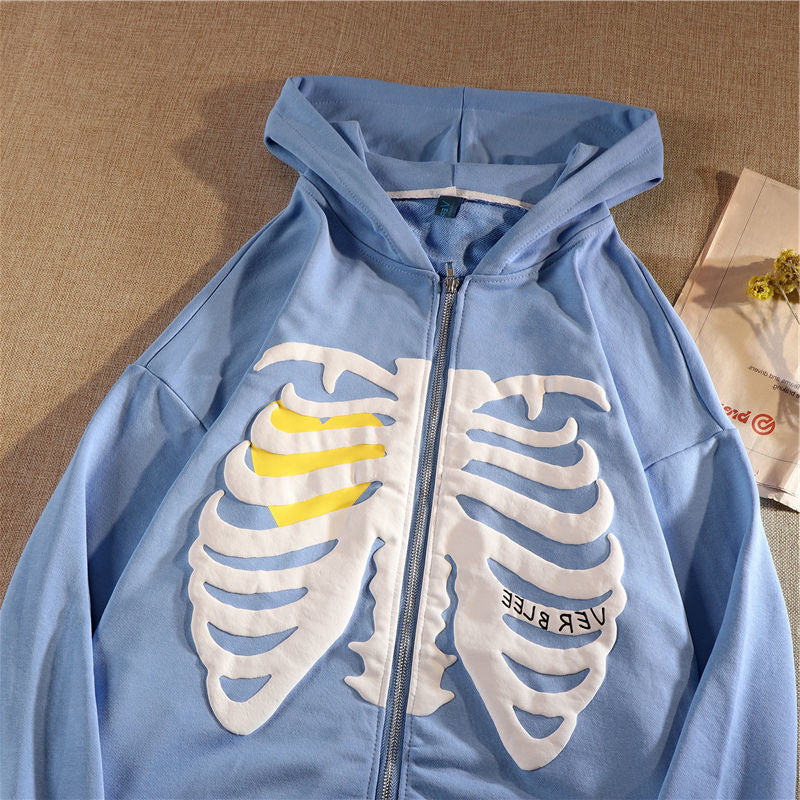 HYPExSTORE® SKELETON ZIPPER HOODIE