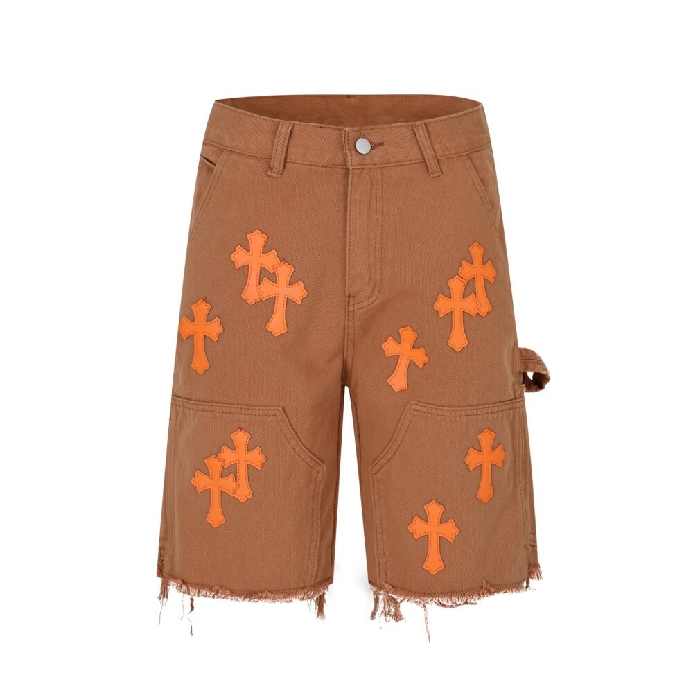 HYPExSTORE® FRAYED CROSSLINE SHORTS