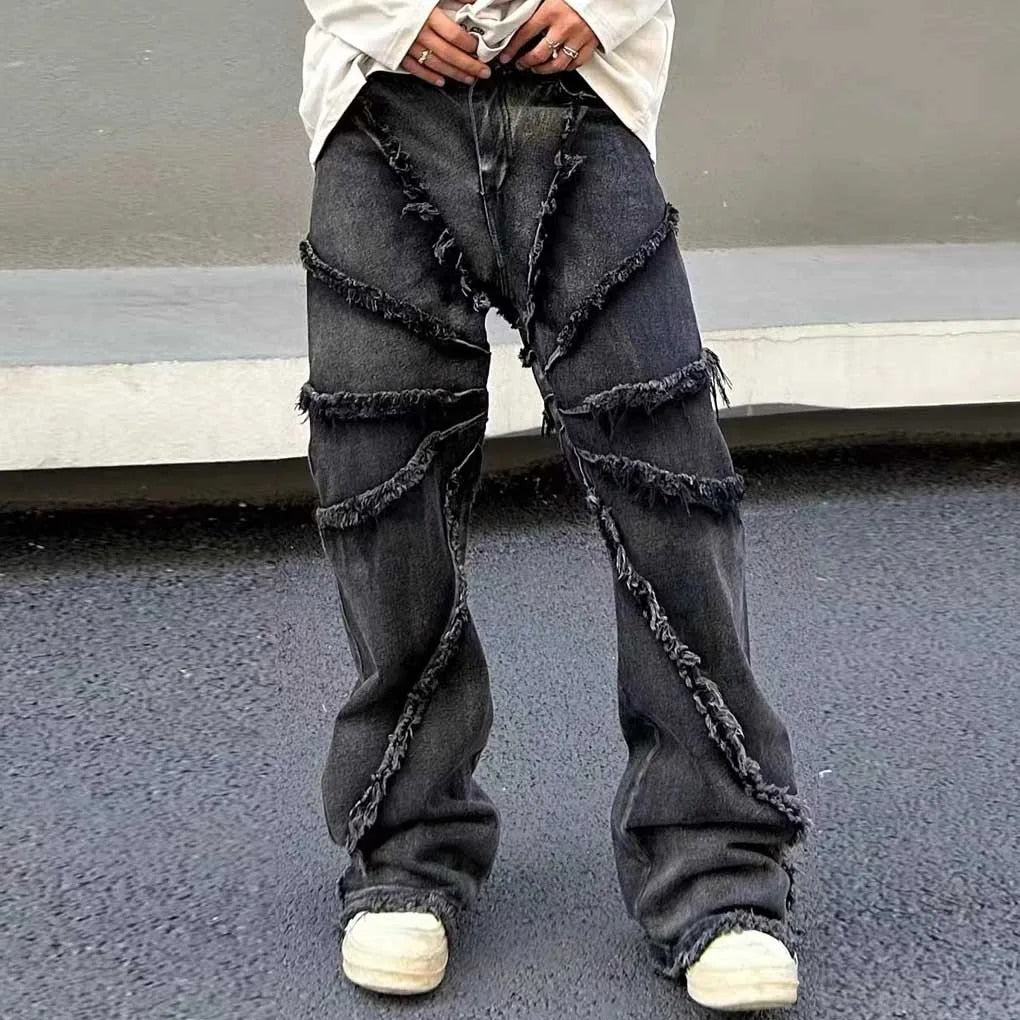 HYPExSTORE® FRAYED BAGGY JEANS