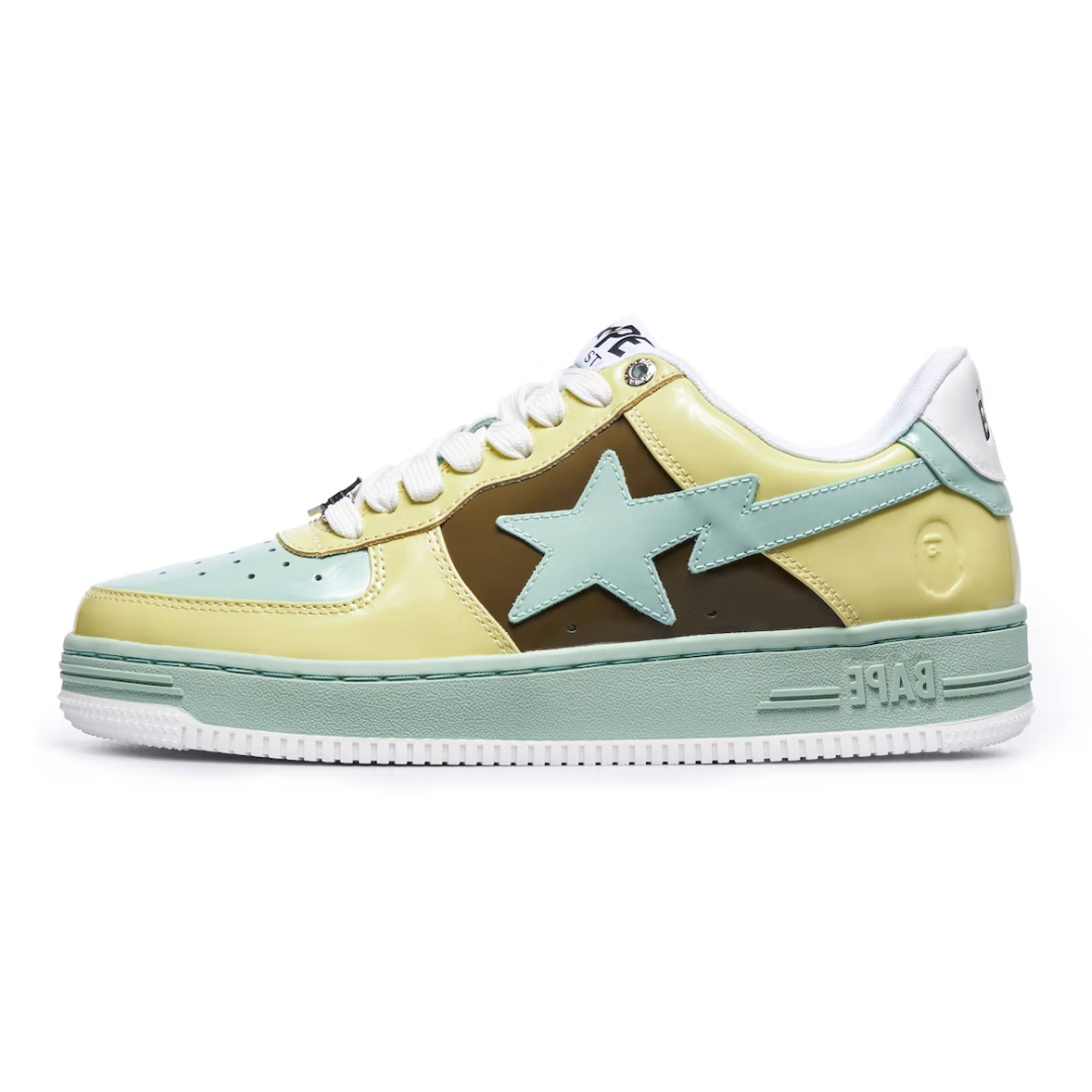 HYPExSTORE® A BATHING APE BAPE STA LOW YELLOW GREEN SNEAKER