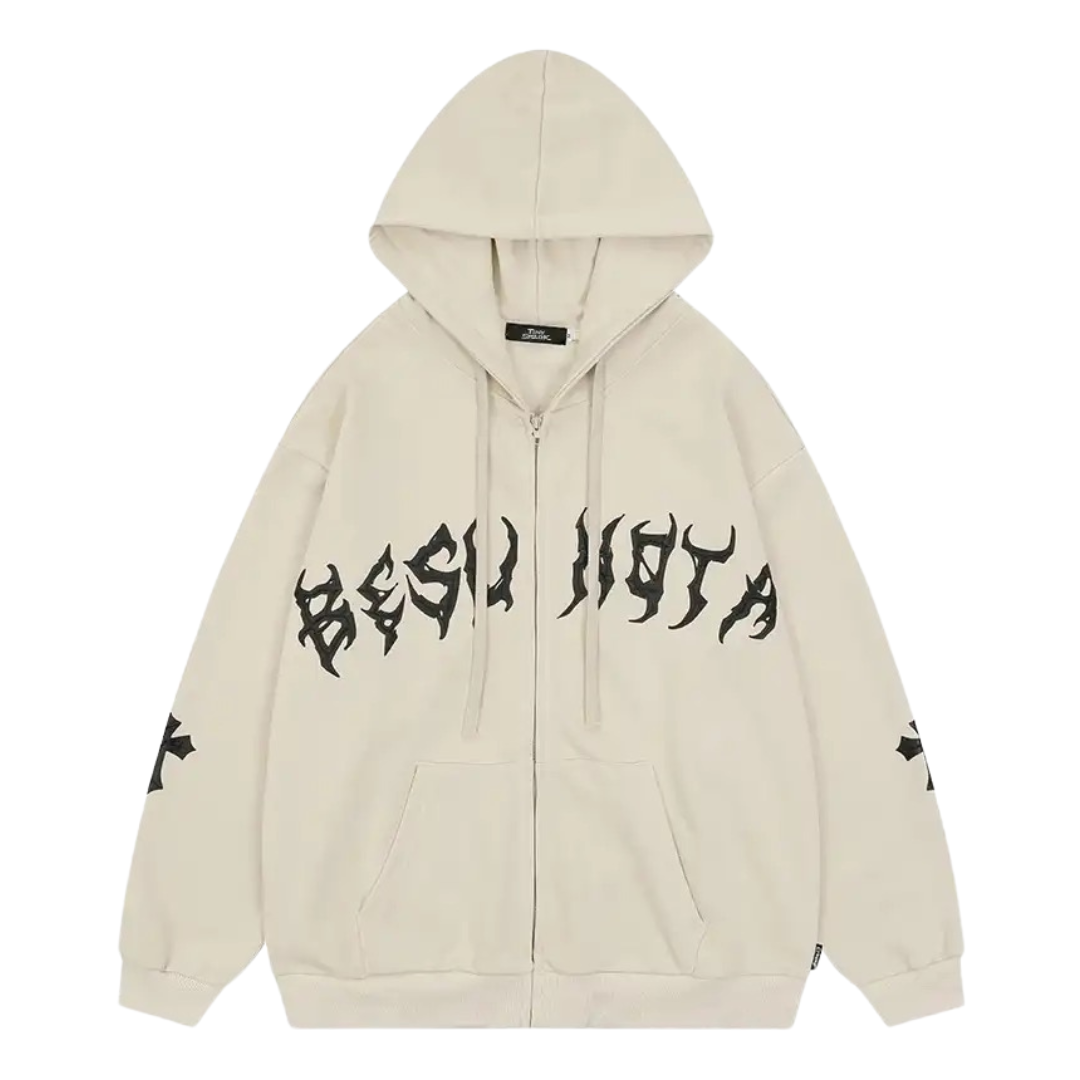 HYPExSTORE® BESU CROSS ZIPPER HOODIE