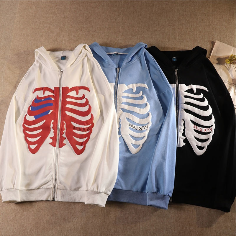 HYPExSTORE® SKELETON ZIPPER HOODIE