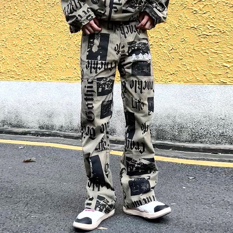 HYPExSTORE® LETTER BAGGY PANTS