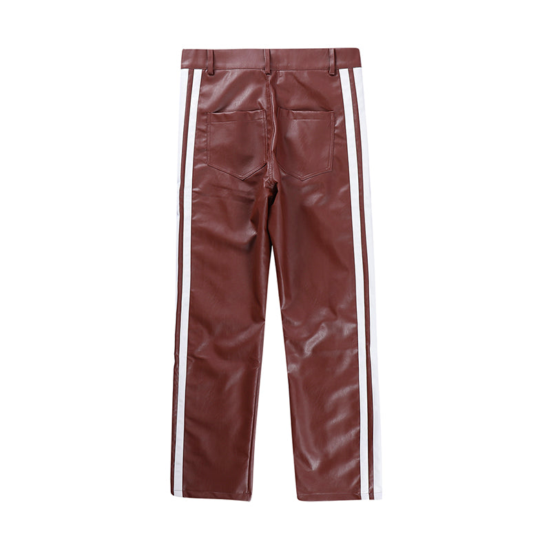 HYPExSTORE® STRIPY LEATHER PANTS
