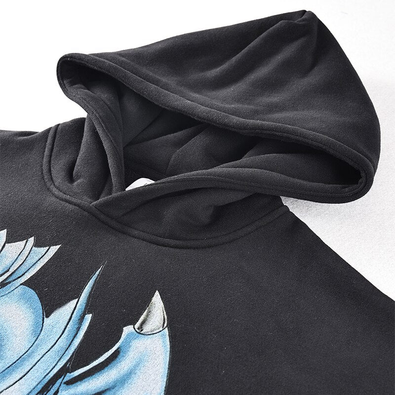 HYPExSTORE® WHITE DRAGON OVERSIZED HOODIE