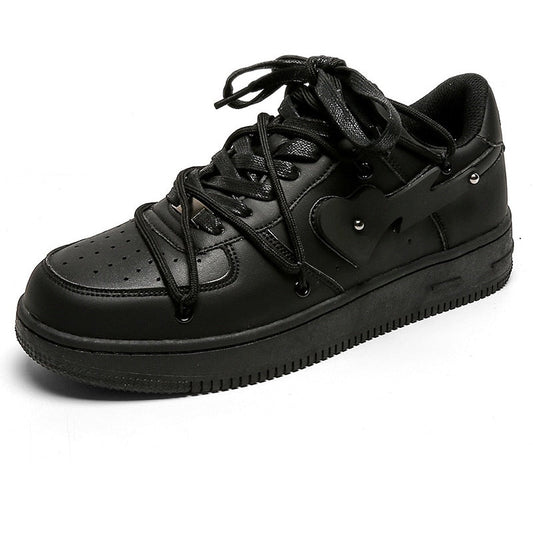 HYPExSTORE® HEARTED ALL BLACK SNEAKER