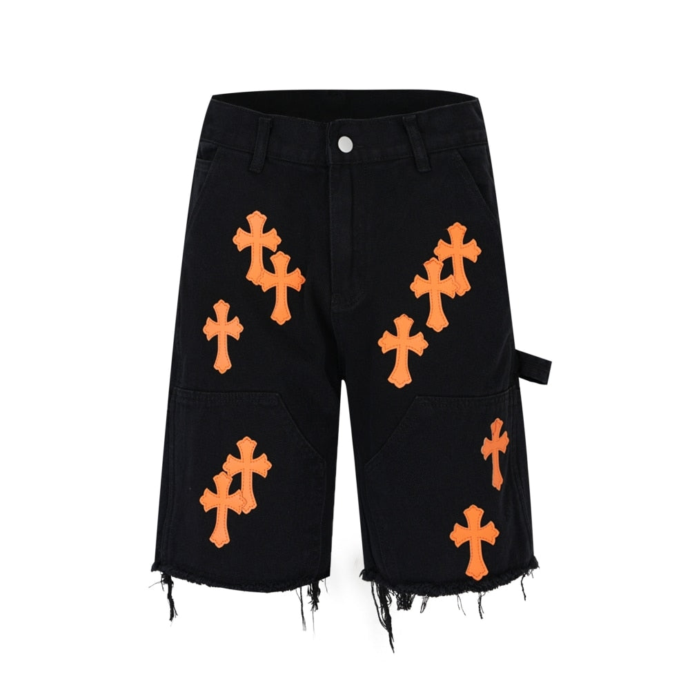 HYPExSTORE® FRAYED CROSSLINE SHORTS