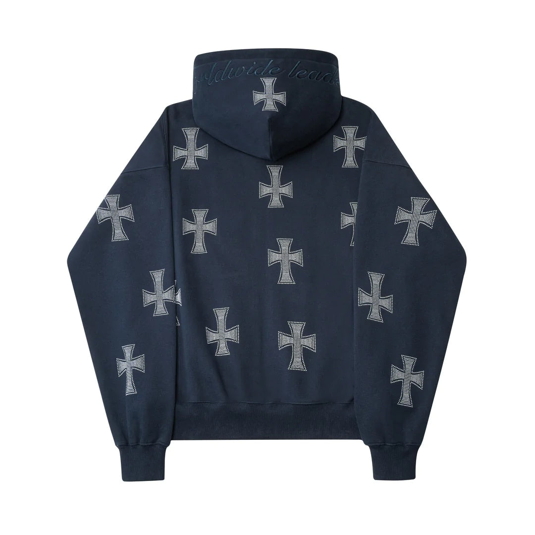 HYPExSTORE® CROSS DRILL ZIPPER HOODIE