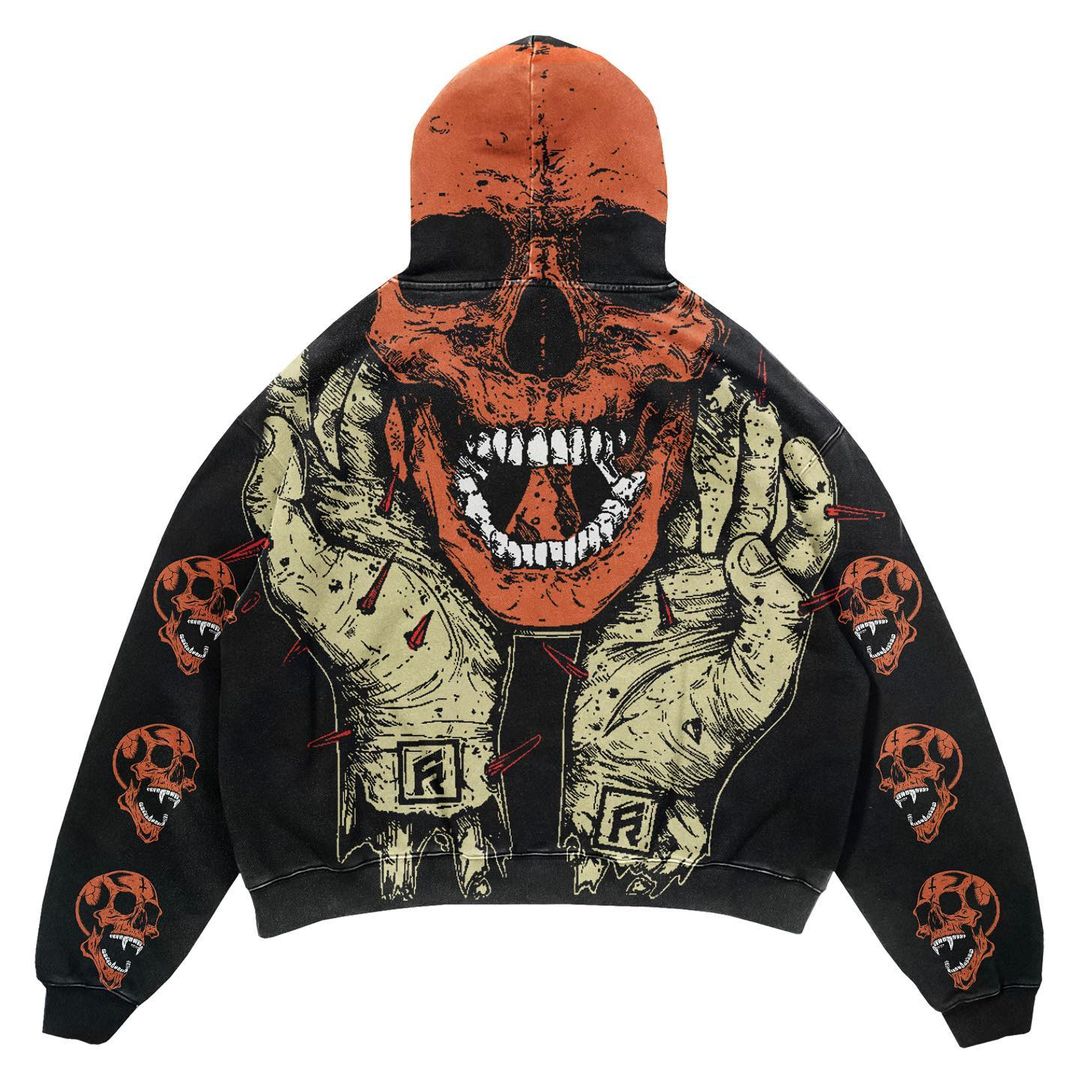 HYPExSTORE® GOTHIC SKULL HOODIE