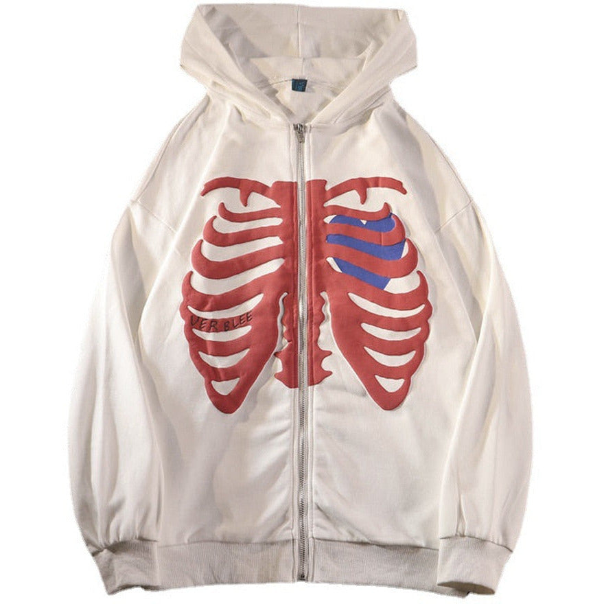 HYPExSTORE® SKELETON ZIPPER HOODIE