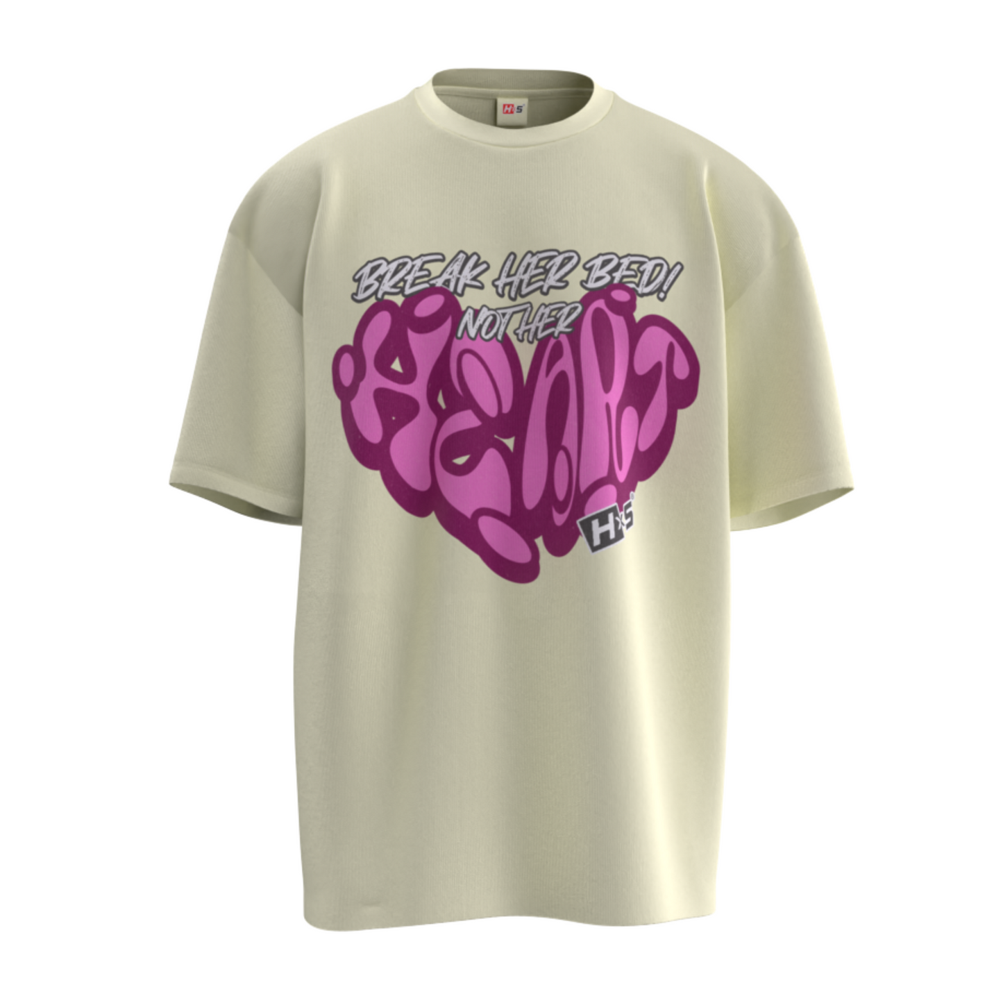 HYPExSTORE® BREAK HER BED NOT HER HEART OVERSIZED T-SHIRT 240 GSM