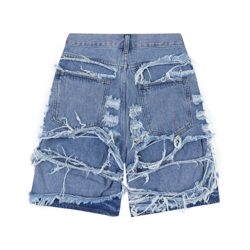 HYPExSTORE® RIPPED DENIM SHORTS