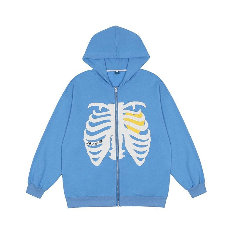 HYPExSTORE® SKELETON ZIPPER HOODIE