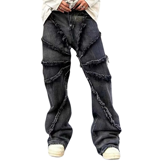 HYPExSTORE® FRAYED BAGGY JEANS