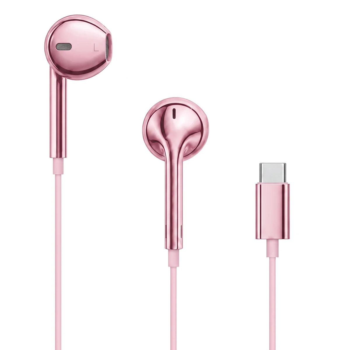 Rosa Chrome Buds mit Type-C-Anschluss