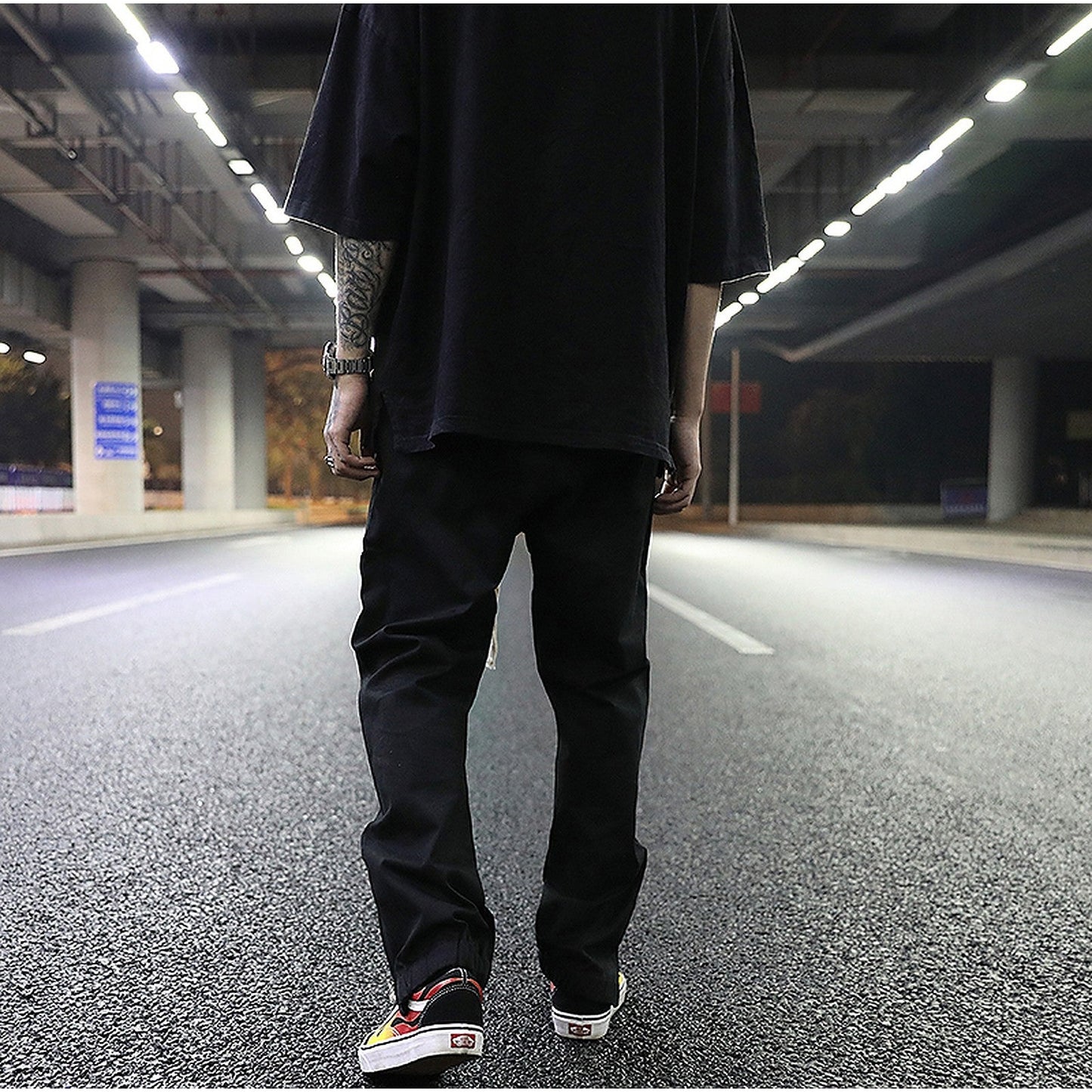 E6PHOMME® ZIPPER ZIP TRACK PANTS