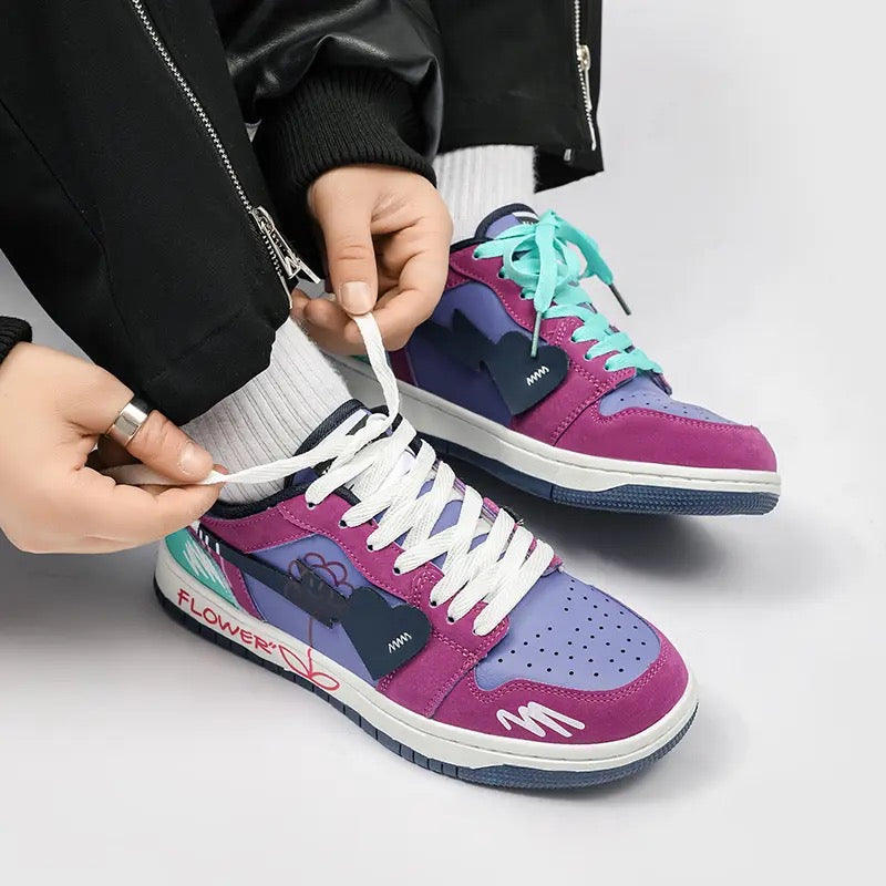 HYPExSTORE® HEARTED PURPLE FLOWER SNEAKER