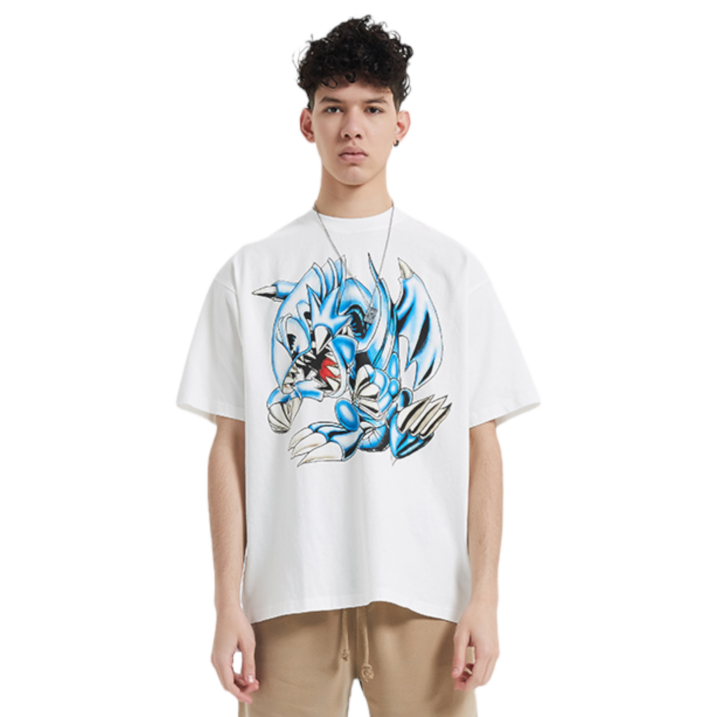 HYPExSTORE® WHITE DRAGON OVERSIZED T-SHIRT