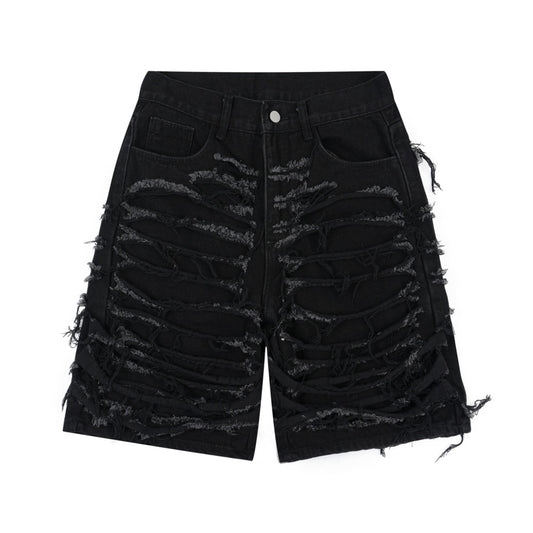 HYPExSTORE® RIPPED DENIM SHORTS