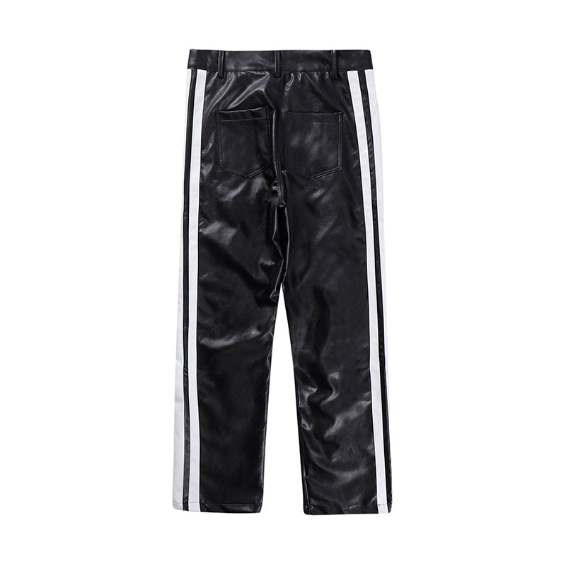 HYPExSTORE® STRIPY LEATHER PANTS