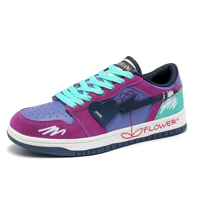 HYPExSTORE® HEARTED PURPLE FLOWER SNEAKER