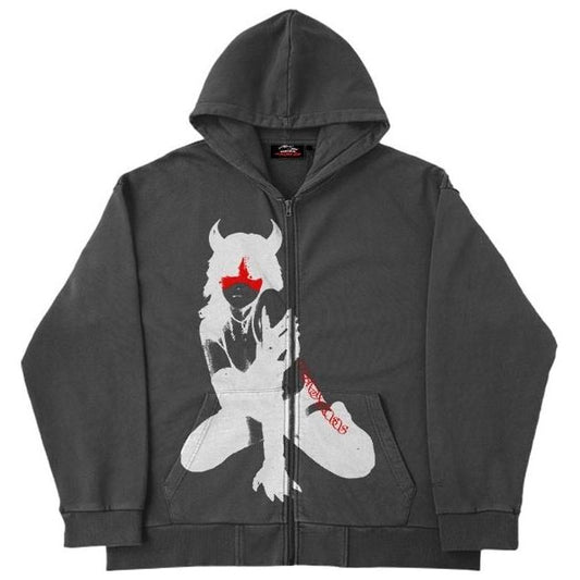 HYPExSTORE® DEVIL GIRL ZIPPER HOODIE