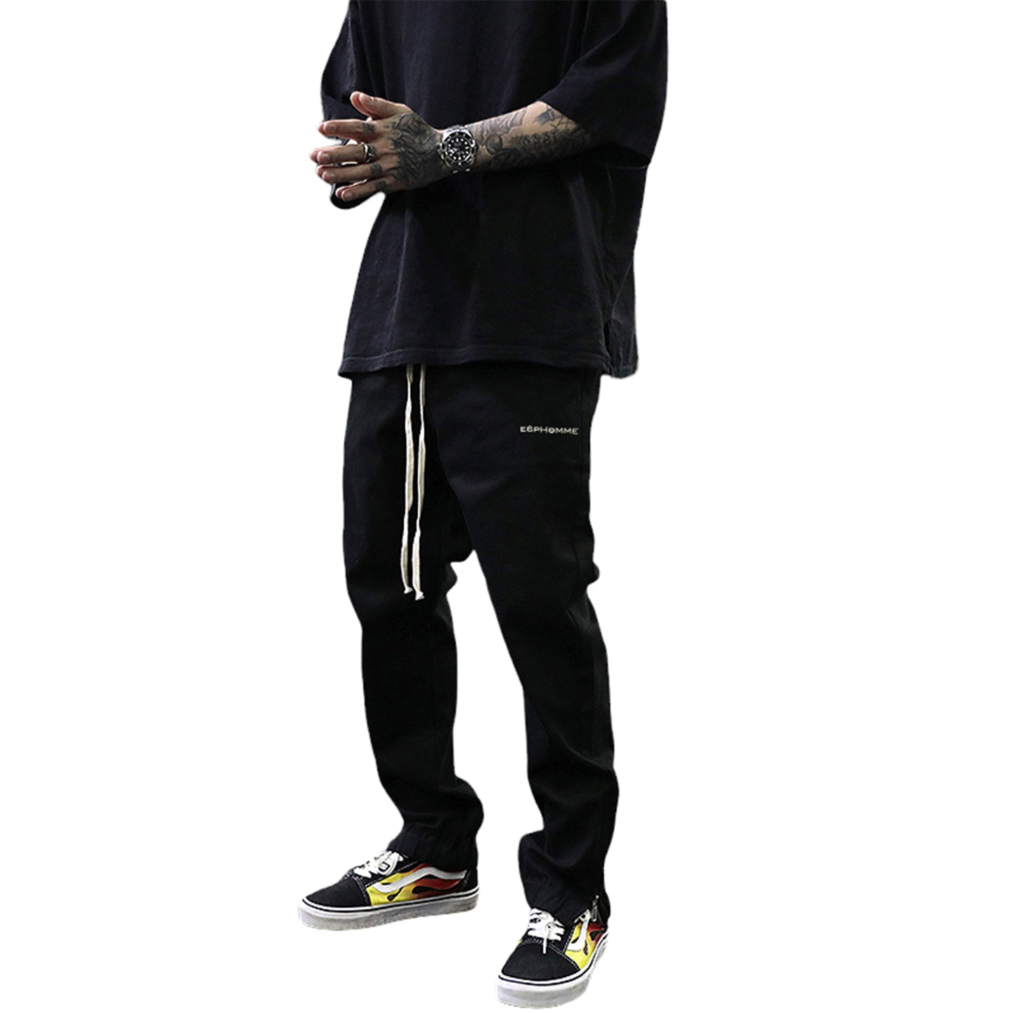 E6PHOMME® ZIPPER ZIP TRACK PANTS